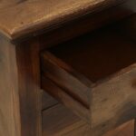 Wolvorn Teak Wood Bedside Table in Toasted Grain Finish - Image 4
