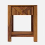 Frevyn Mango Wood Bedside Table in Dusty Hazel Finish - Image 4