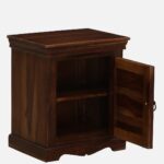 Wrevolk Solid Wood Nightstand in Golden Fawn Finish with Open Shelf4 - Image 8
