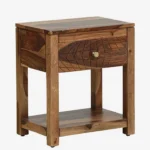 Wooden Bedside Cabinet with Spacious Drawer & Stylish Open Storage - Image 6