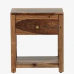 Wooden Bedside Cabinet with Spacious Drawer & Stylish Open Storage - Image 7