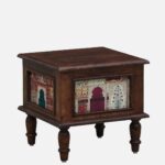 Kustin Wooden Bedside Table with Drawer & Open Shelf - Image 6