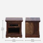 CapleEdge Wooden Bedside Table in Natural Finish - Image 2