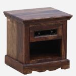 CapleEdge Wooden Bedside Table in Natural Finish - Image 5