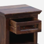CapleEdge Wooden Bedside Table in Natural Finish - Image 6