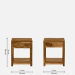 Hivona Luxury Wooden Bedside Table for Bedroom - Image 9