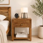 Prestova Luxury Wooden Bedside Cabinet