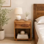 Neltrico Premium Wooden Nightstand with Storage