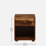 Neltrico Premium Wooden Nightstand with Storage - Image 2
