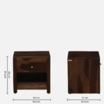 Havikro Solid Wood Bedside Table for Bedroom - Image 4