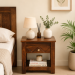 Fuinvera Modern Wooden Bedside Table