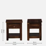 Fuinvera Modern Wooden Bedside Table - Image 6