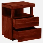 Gelnora Solid Sheesham Wood Bedside Table with Drawer - Image 4