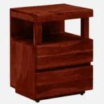 Gelnora Solid Sheesham Wood Bedside Table with Drawer - Image 6