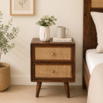 Mlzovia Wooden Bedside Cabinet