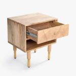 Crvensa Handcrafted Wooden Nightstand with Elegant Storage - Image 3