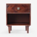 Suntravo Solid Sheesham Wood Nightstand with Open Storage - Image 5