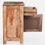 Sivaroa Luxury Solid Wood Bedside Cabinet in Teak Finish - Image 5