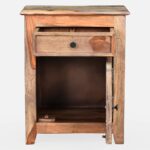 Sivaroa Luxury Solid Wood Bedside Cabinet in Teak Finish - Image 7
