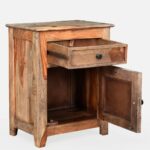 Sivaroa Luxury Solid Wood Bedside Cabinet in Teak Finish - Image 10