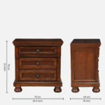 Ulmorin Contemporary Wooden Bedside Table with Open Shelf - Image 3