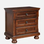 Ulmorin Contemporary Wooden Bedside Table with Open Shelf - Image 4