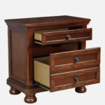 Ulmorin Contemporary Wooden Bedside Table with Open Shelf - Image 6
