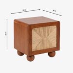Frventis Luxury Wooden Side Table for Bedroom Decor - Image 2