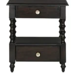 Corzavia Solid Sheesham Wood Nightstand in Walnut Finish - Image 5