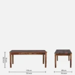 Nelmor Premium Sheesham Wood 8 Seater Dining Set with Comfortable Chairs - Image 5
