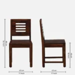 Vrivon Solid Wood 8 Seater Dining Set in Warm Walnut Finish - Image 3