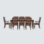 Mlvanto Premium 8 Seater Dining Table Set in Rich Teak Finish - Image 10