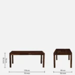 Wravino Contemporary 8 Seater Wooden Dining Set for Family Dining - Image 7