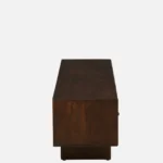 Hloverton Solid Teak Wood Entertainment Unit in Moisture Resistant Rustic Oak Finish - Image 5