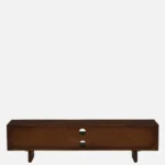 Hloverton Solid Teak Wood Entertainment Unit in Moisture Resistant Rustic Oak Finish - Image 6