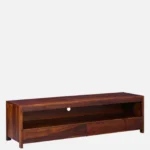 Ashford Sheesham Wood Media Console in Scratch Resistant Honey Oak Finish - Image 5