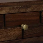 Mango Wood Rustic Farmhouse Coffee Table in Dark Walnut - Image 2
