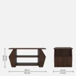 Teak Grain Rectangular Coffee Table in Honey Oak Finish - Image 2