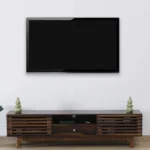 Brentwood Rubberwood TV Stand in Fade Resistant Natural Wenge Finish - Image 8