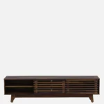 Brentwood Rubberwood TV Stand in Fade Resistant Natural Wenge Finish - Image 9