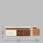 Grovemill Engineered Wood TV Console in Heat Resistant Warm Chestnut Finish - Image 5