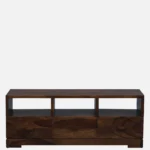 Cedarvale Acacia Solid Wood Media Unit in Stain Resistant Golden Teak Finish - Image 7