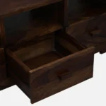 Cedarvale Acacia Solid Wood Media Unit in Stain Resistant Golden Teak Finish - Image 9