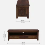 Harborwood Sheesham Wood TV Console in Scratch Resistant Warm Walnut Finish - Image 3