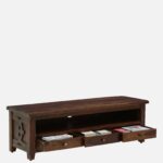 Harborwood Sheesham Wood TV Console in Scratch Resistant Warm Walnut Finish - Image 4