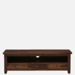 Harborwood Sheesham Wood TV Console in Scratch Resistant Warm Walnut Finish - Image 5