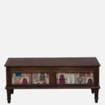 Neem Wood Handcrafted Coffee Table in Distressed Grey Finish - Image 7