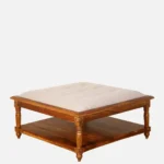 Rubberwood Minimalist Coffee Table in Matte Black Finish - Image 5