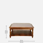 Rubberwood Minimalist Coffee Table in Matte Black Finish - Image 6