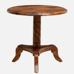 Elm Wood Industrial Coffee Table with Metal Frame in Smoke Grey - Image 3